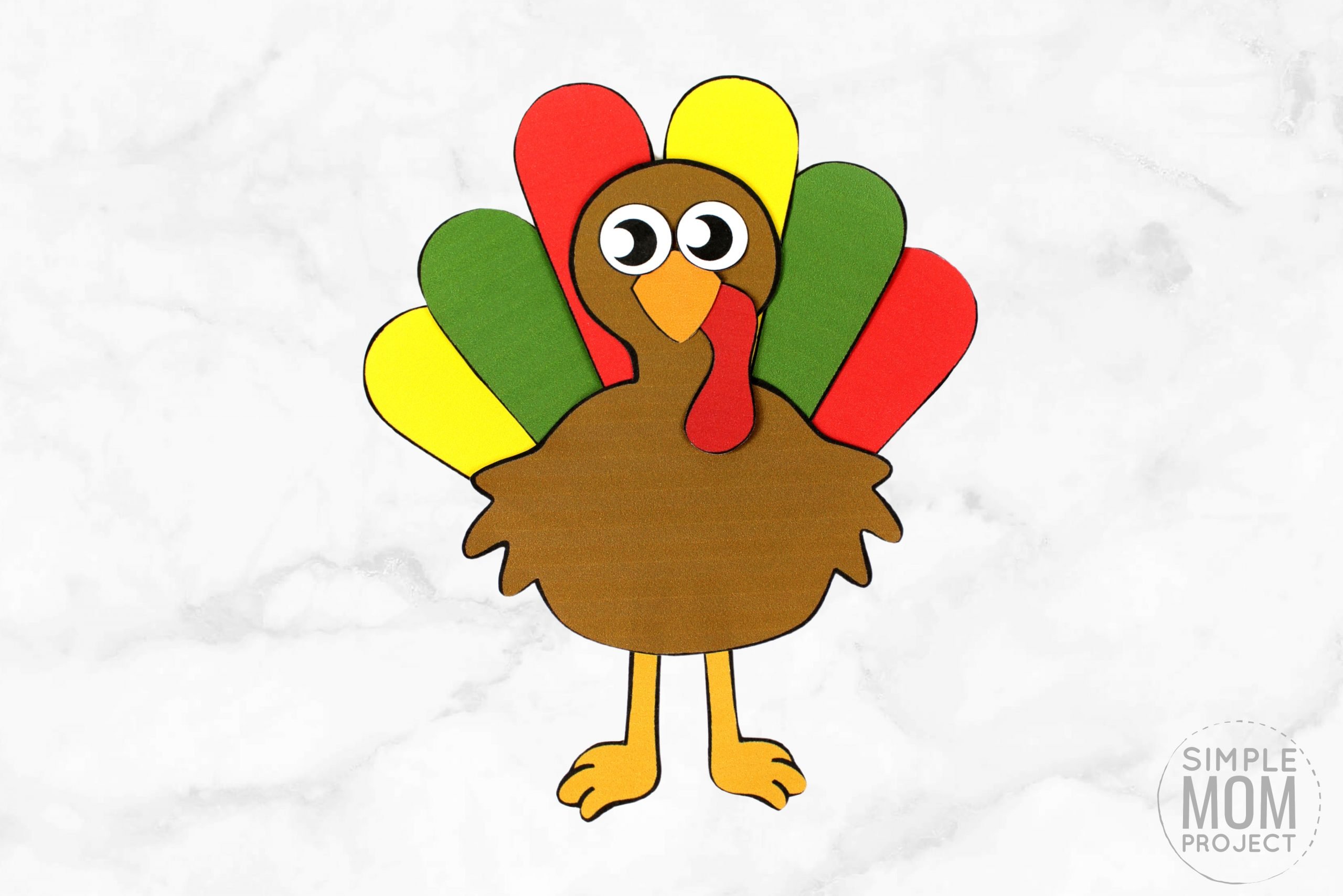 Cut and Paste Turkey Craft for Kids with Free Template Pertaining To Blank Turkey Template