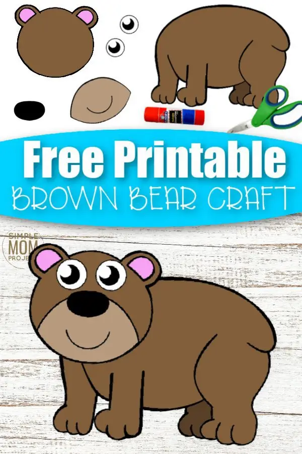 Welcome to our fun cut and paste Brown Bear craft for your kids! With cooler weather just around the corner, it’s an ideal time to get some diy indoor craft activities. This cut and paste Brown Bear craft is a perfect idea for toddlers or preschoolers or even a kindergarten art project. Surprise your kids with this free printable cut and paste Brown Bear craft today. #cutandpastecrafts #BrownBearcrafts
