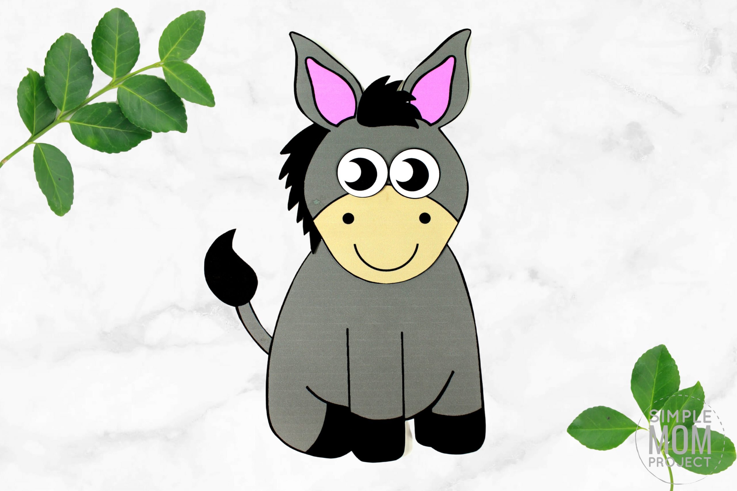 Cut and Paste Donkey Craft with Free Donkey Template