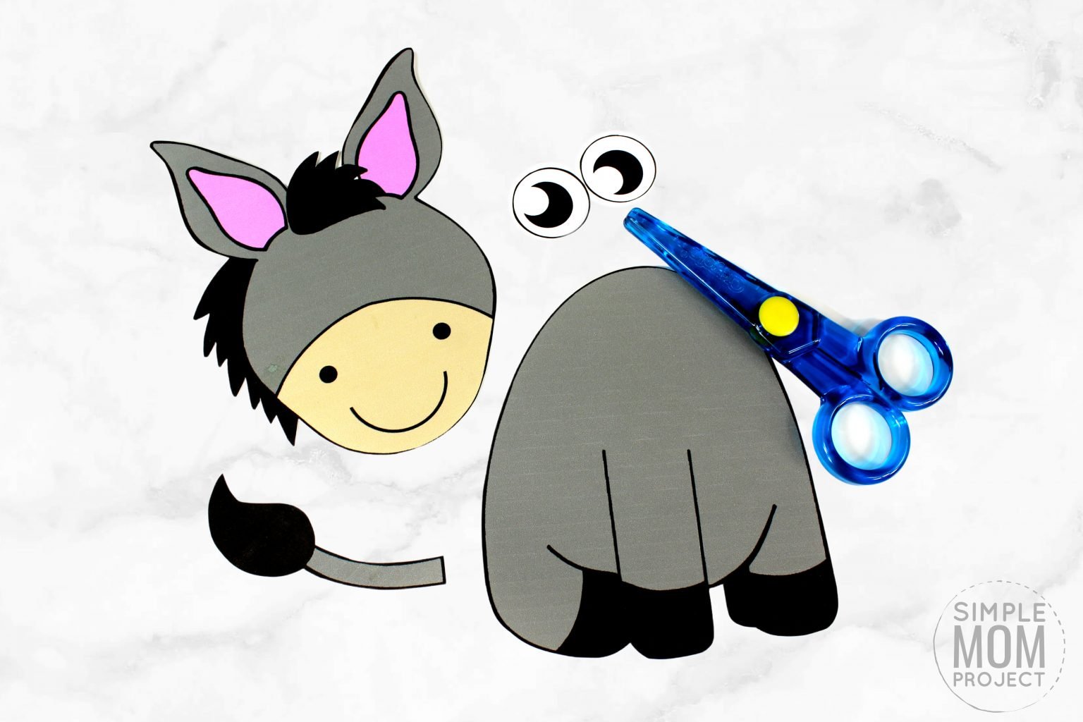Cut And Paste Donkey Craft With Free Donkey Template
