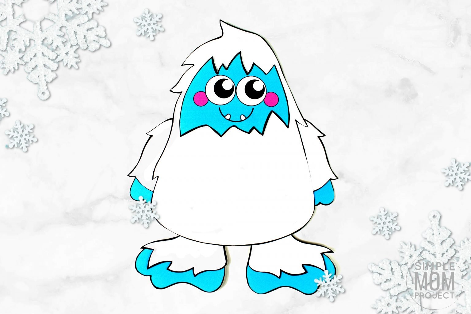 Free Printable Yeti Abominable Snowman Craft Simple Mom Project