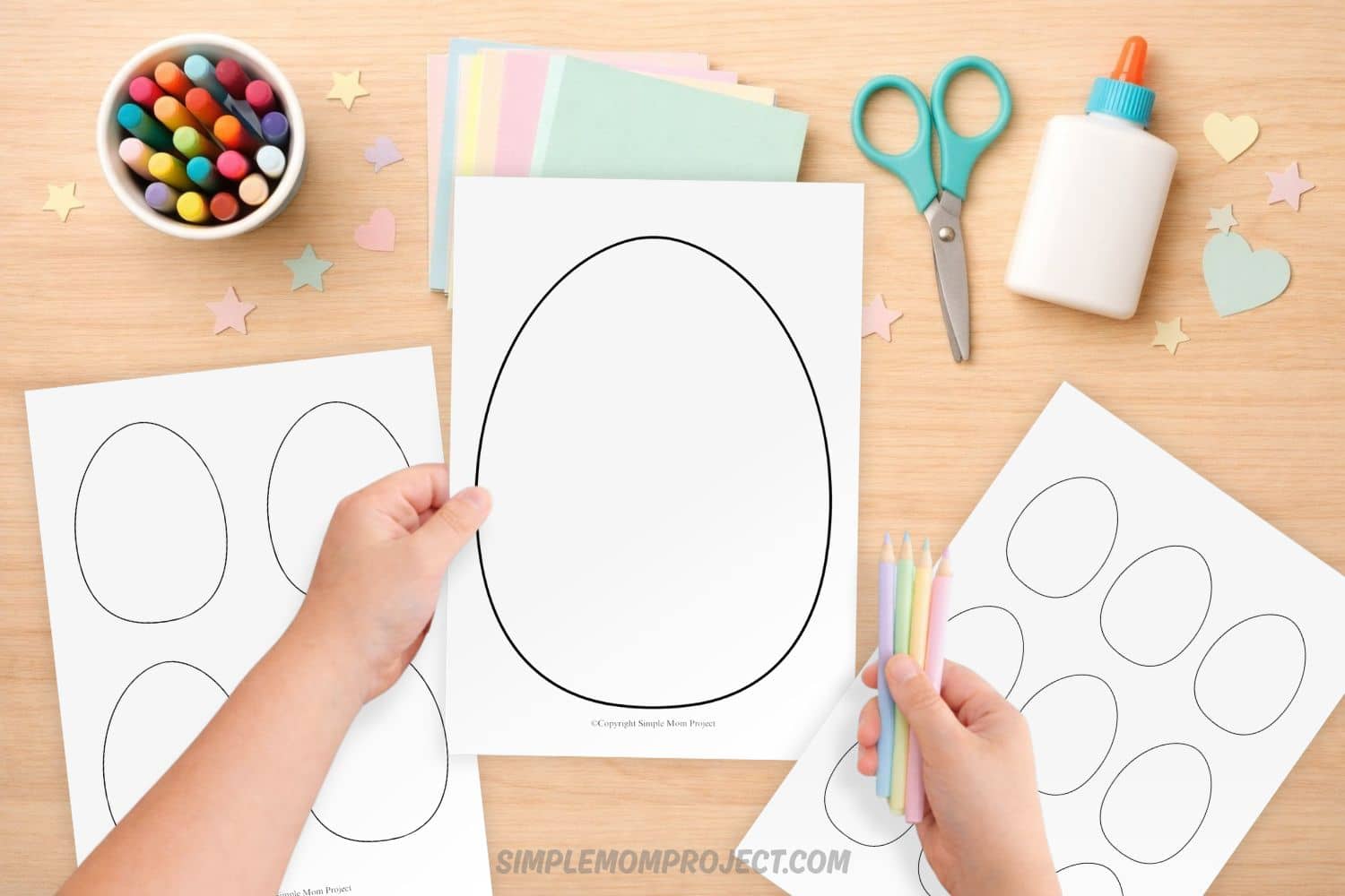 egg template printable for preschool and kindergarten craft