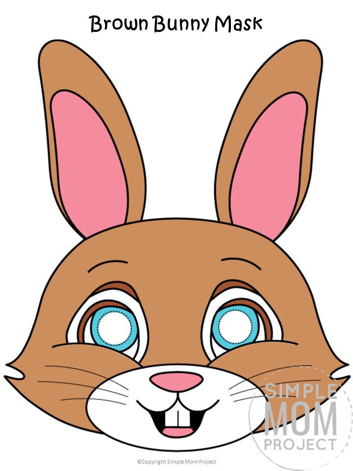 Printable Bunny Face Mask SVG For Easter Celebrations And Festivities
