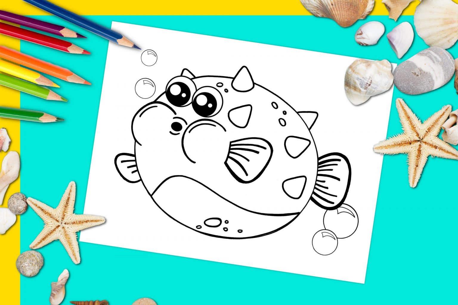 Free Printable Blowfish Coloring Page - Simple Mom Project