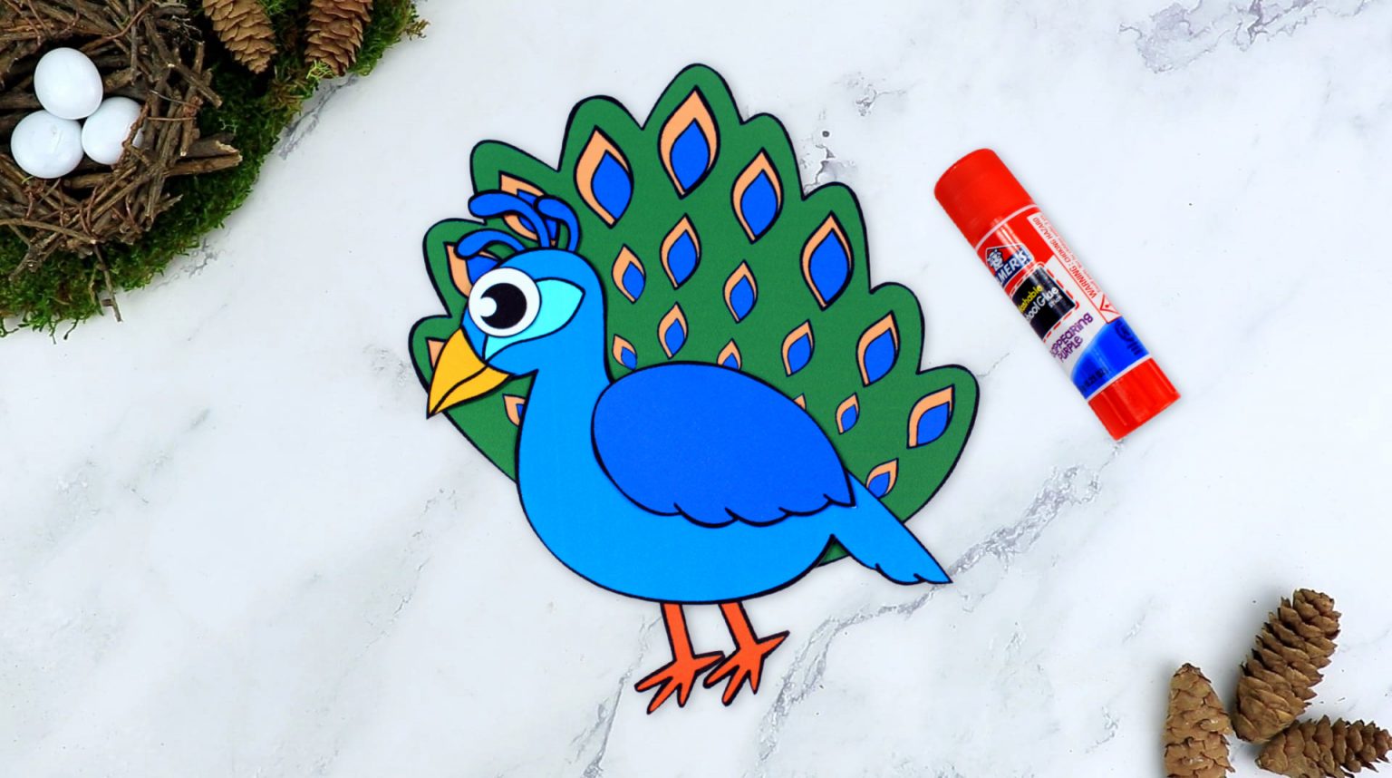 Free Printable Peacock Craft With Peacock Template