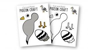 Free Printable Pigeon Craft for Kids, preschoolers toddlers and kindergartners