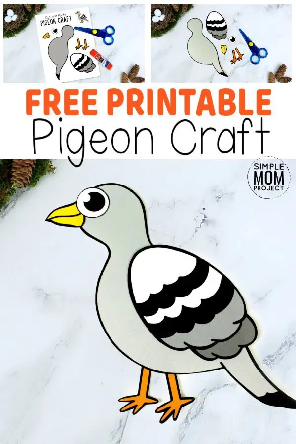 Learn how to make this simple Pigeon craft with our free printable Pigeon templates. This simple cut & paste craft is an ideal activity for toddlers, preschool kids or even for big kids. How about trying your Pigeon craft as a kindergarten art project or a homeschool creative design class? Either way, this fun diy Pigeon craft is an ideal way to share crafting time with your kids! #Pigeoncrafts #Pigeontemplates