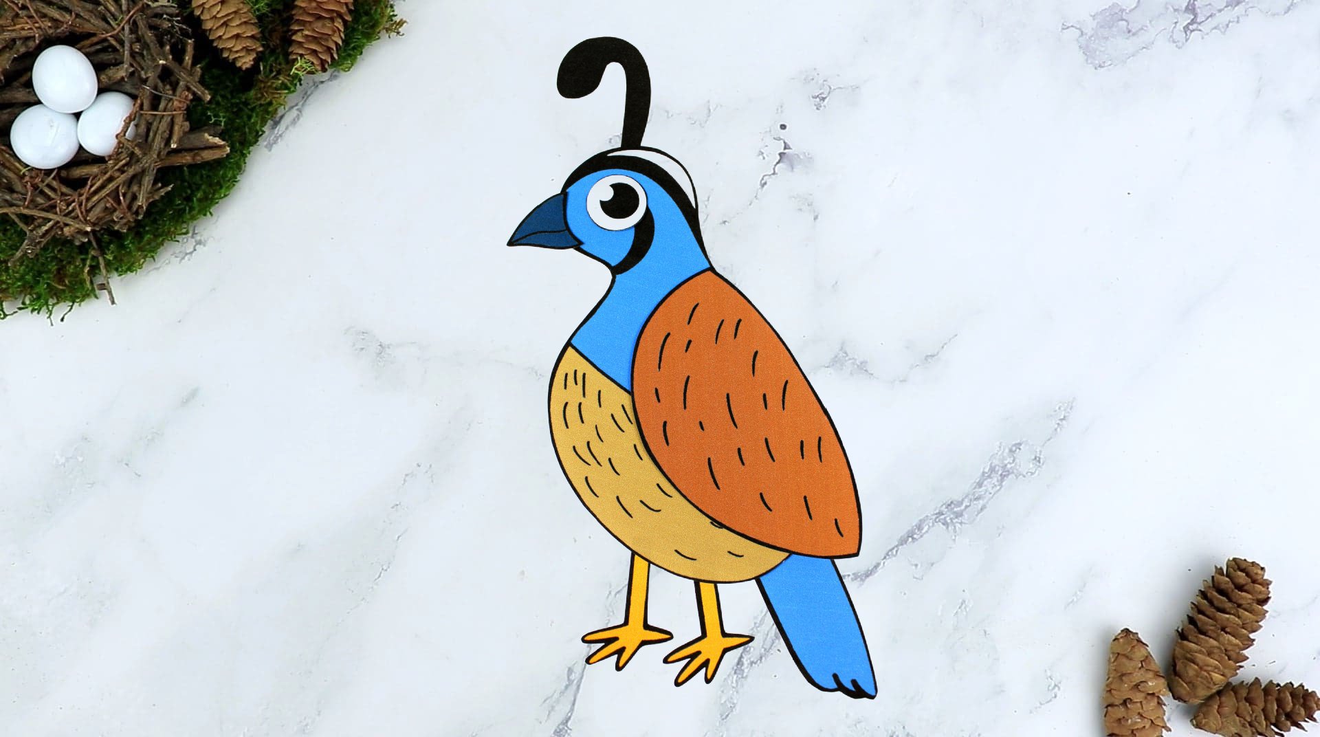 Easy Cut and Paste Quail Craft for Kids - Simple Mom Project