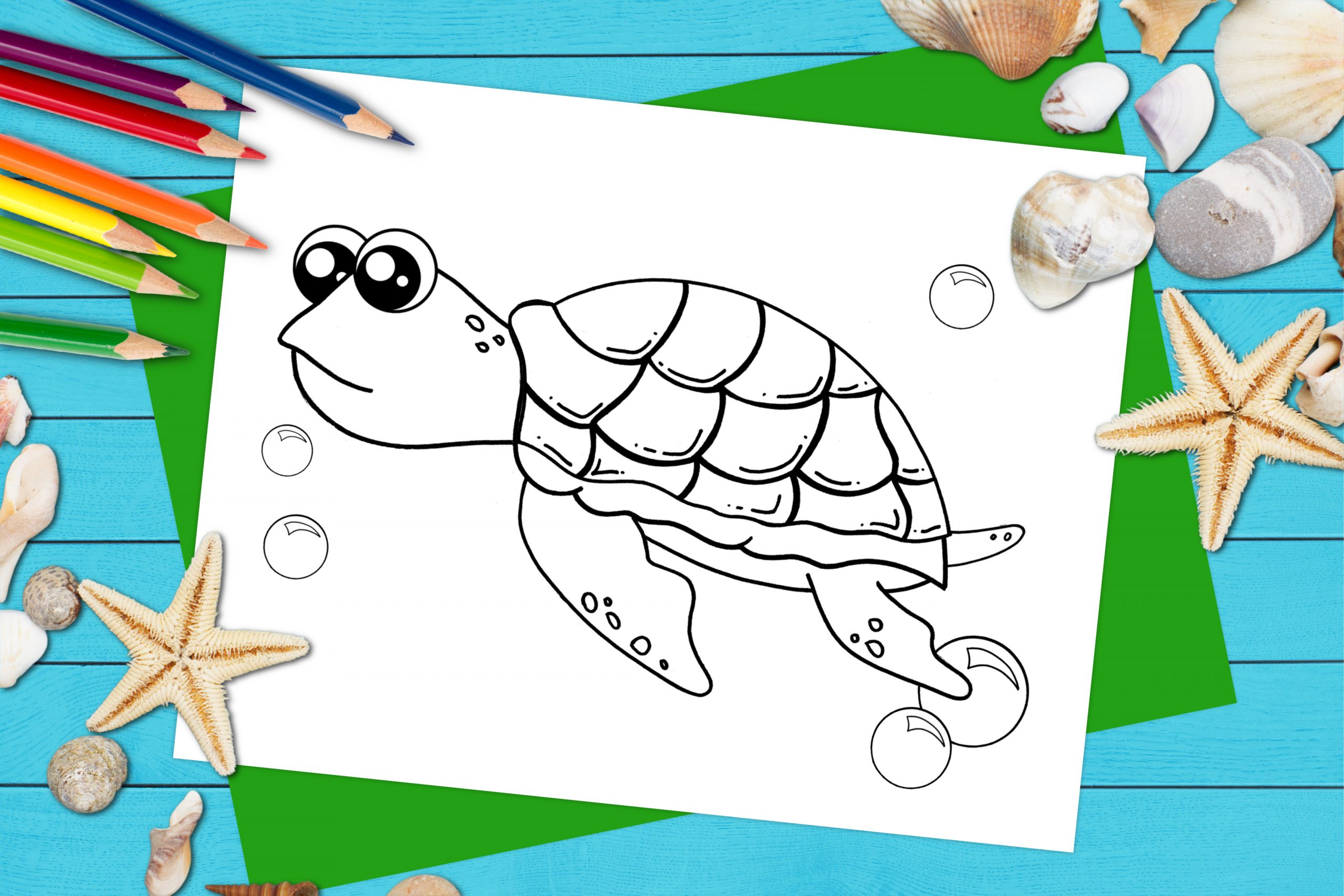 free printable turtle coloring page simple mom project