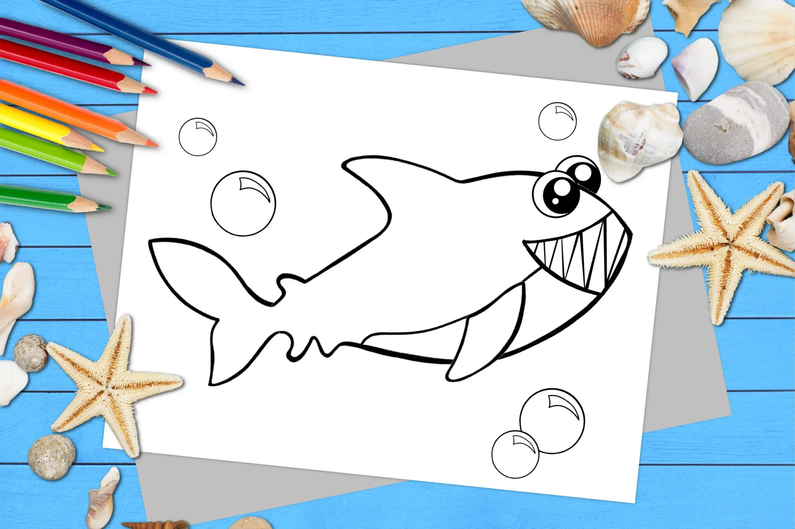 Great White Shark Coloring Page Isolated for Kids Stock Vector Image & Art  - Alamy