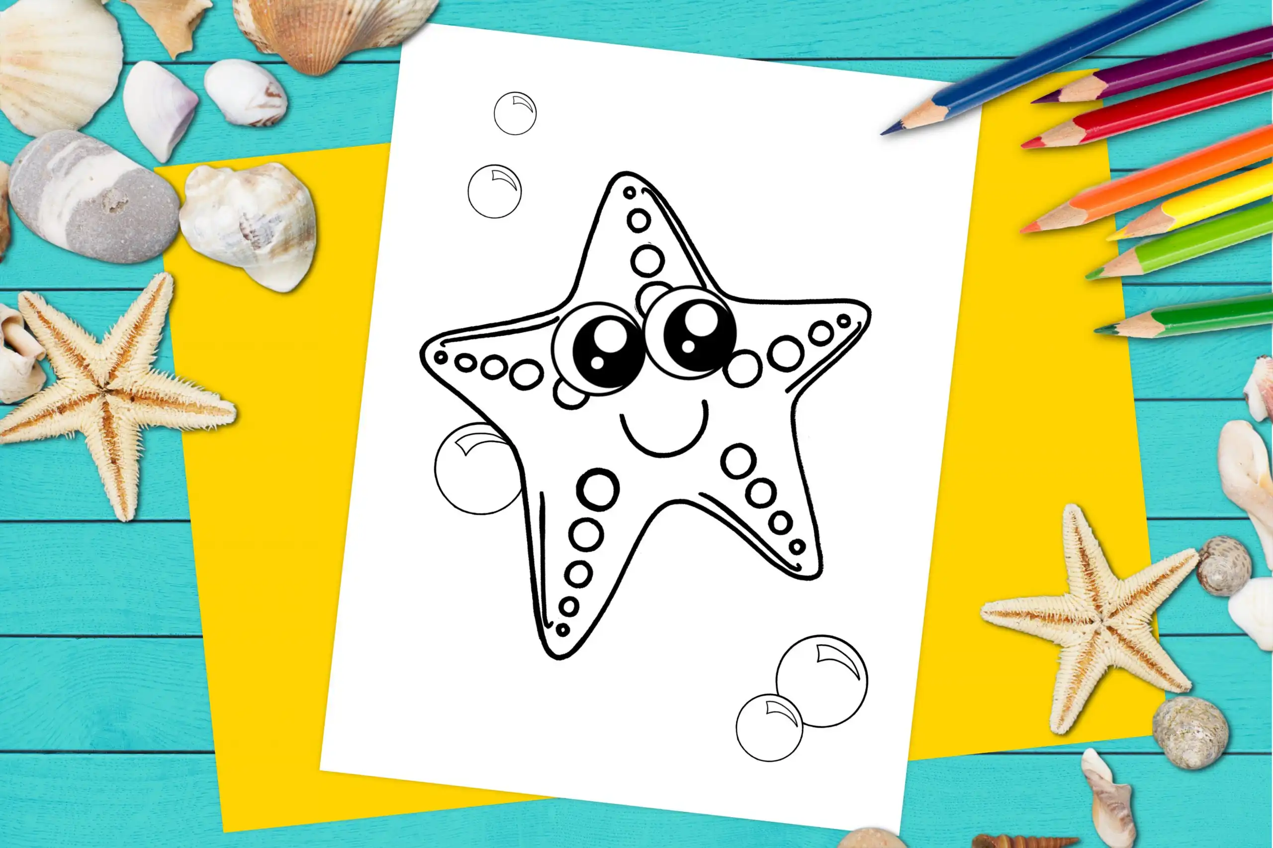 starfish drawing for kids