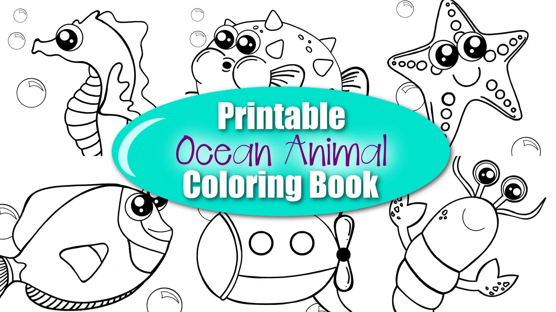 Are you looking for some fun, easy and easy ocean animal coloring pages for your kids? This collection includes our most popular printable ocean animal coloring sheets which are perfect for preschool art projects or home school craft classes. From Angel Fish to Blue Crabs & Dory Fish as well - there’s an ocean animal drawing printable your toddlers will love. Simply print the Ocean Animal Coloring Book, grab some of your favorite coloring supplies and get to coloring! It’s an exciting way to learn about the beautiful animals in our oceans! #OceanAnimalCrafts #OceanAnimalPrintables