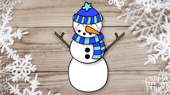 Free Printable Snowman Craft for Kids with Snowman Template