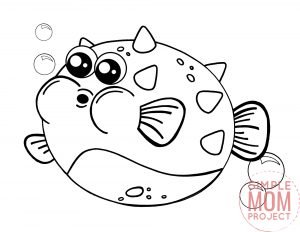 Free Printable Blowfish Coloring Page - Simple Mom Project