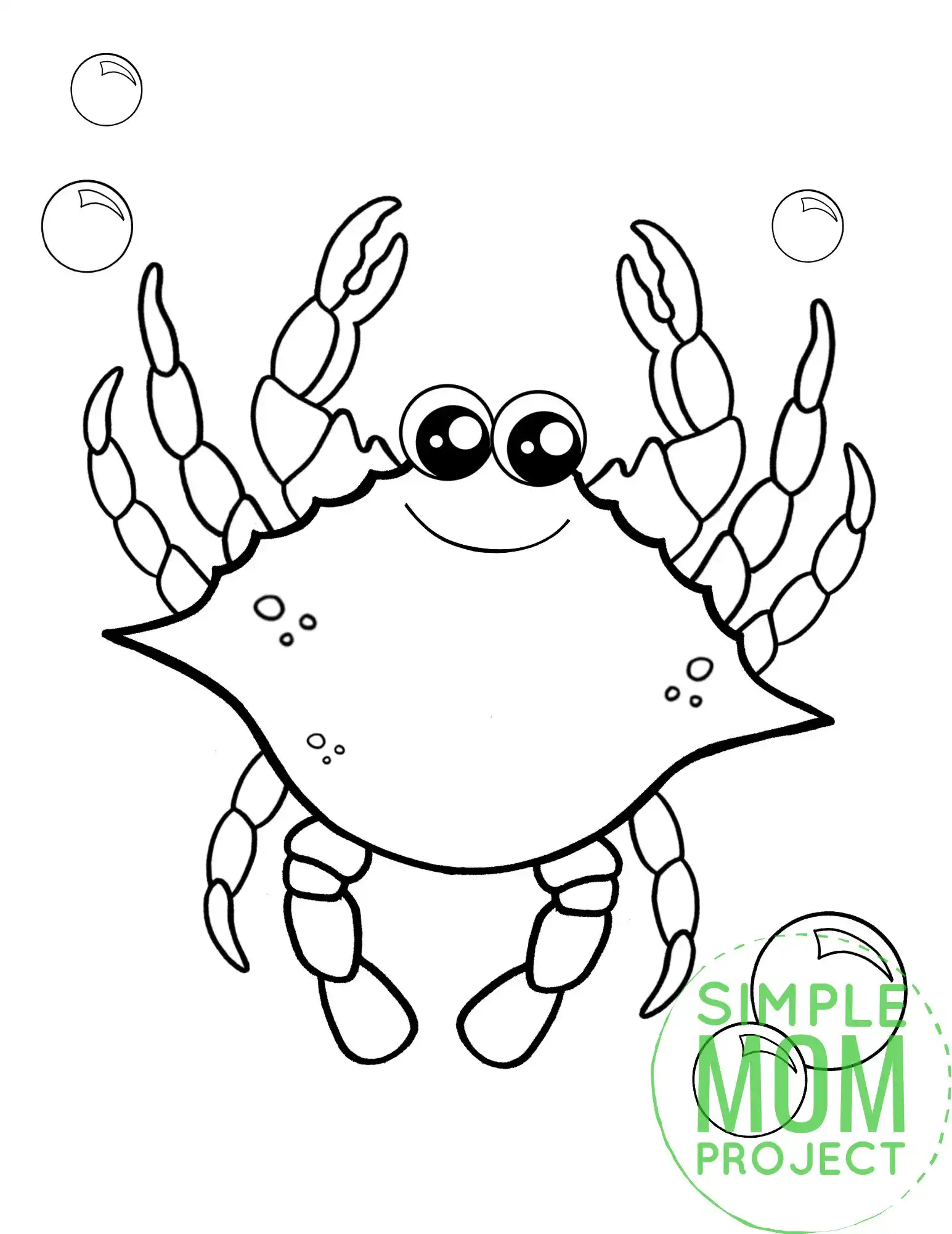 mr crab coloring pages