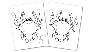 Free Printable Blue Crab Ocean Animal Convertkit for Toddlers, Kids and Preschoolers