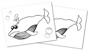 Free Printable Blue Whale Ocean Animal Convertkit for Toddlers, Kids and Preschoolers