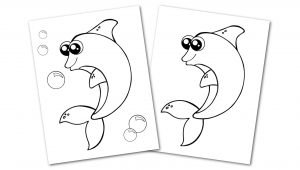 Free Printable Dolphin Ocean Animal Convertkit for Toddlers, Kids and Preschoolers
