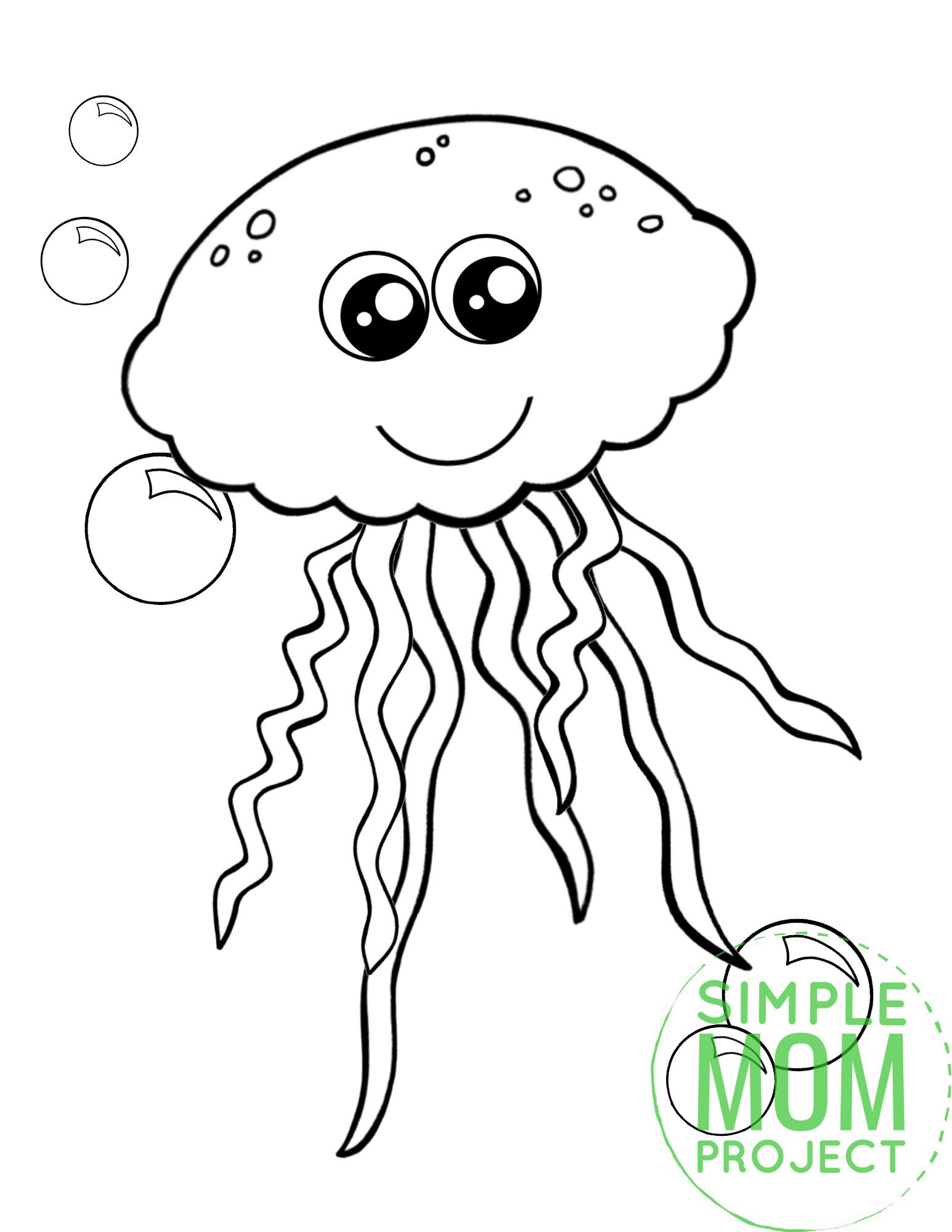 70 Collections Cute Jellyfish Coloring Pages  Best Free