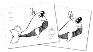 Free Printable Sperm Whale Ocean Animal Convertkit for Toddlers, Kids and Preschoolers