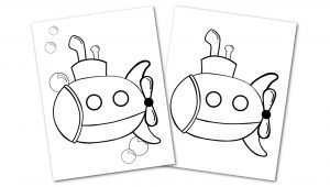 Free Printable Submarine Ocean Animal Convertkit for Toddlers, Kids and Preschoolers
