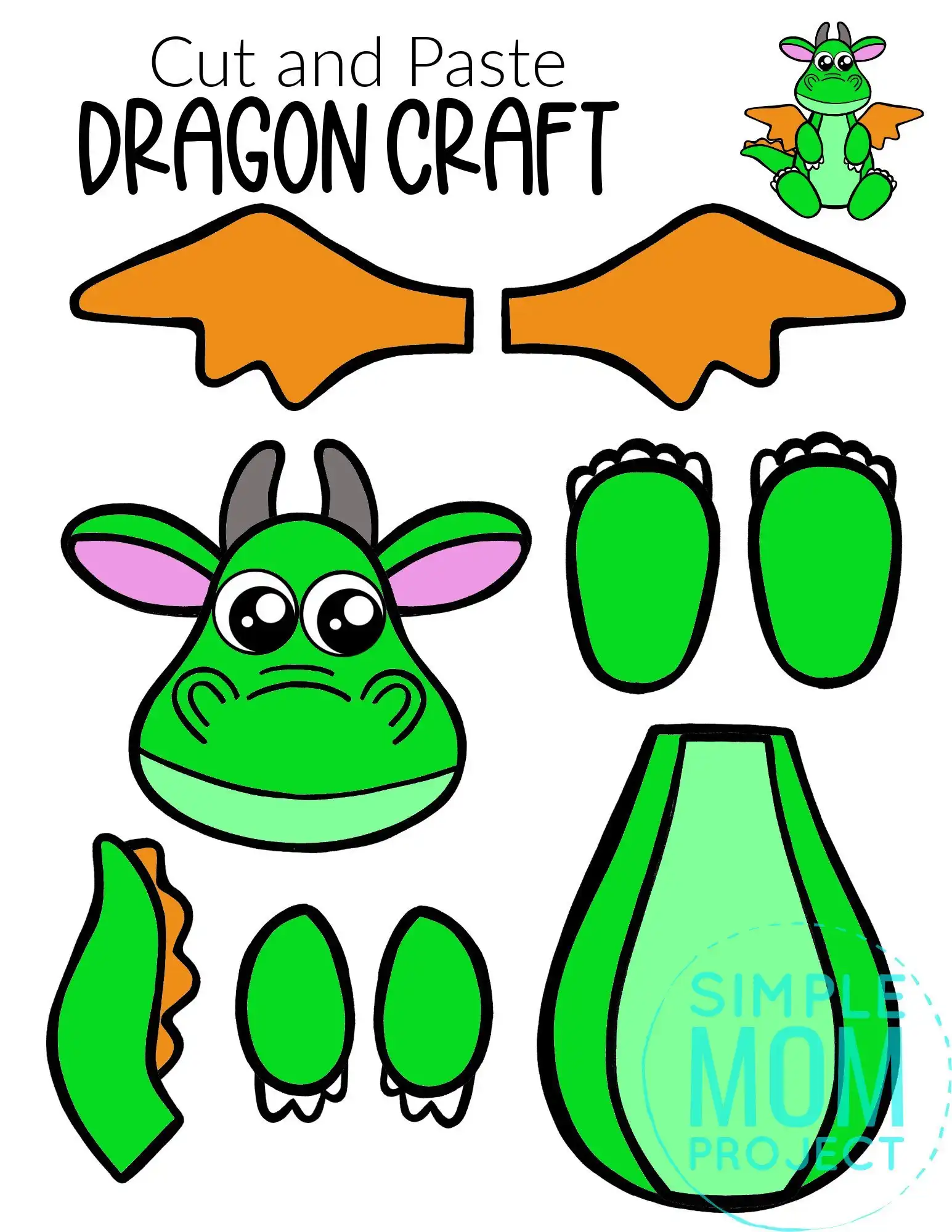 Dragon Template For Kids