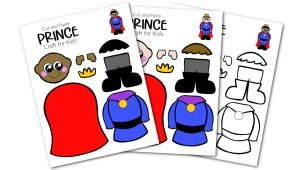Free Printable Cut and Paste Prince Craft Template Craft for kids, preschoolers and toddlers