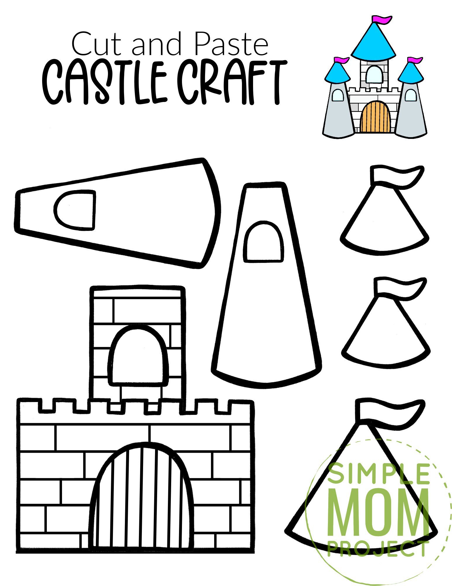 Free Printable Princess Castle Craft With Castle Template
