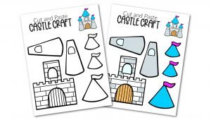 Free Printable Cut and Paste Princess Castle Craft Template Craft for kids, preschoolers and toddlers