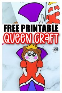 Free Printable Queen Craft Template - Simple Mom Project