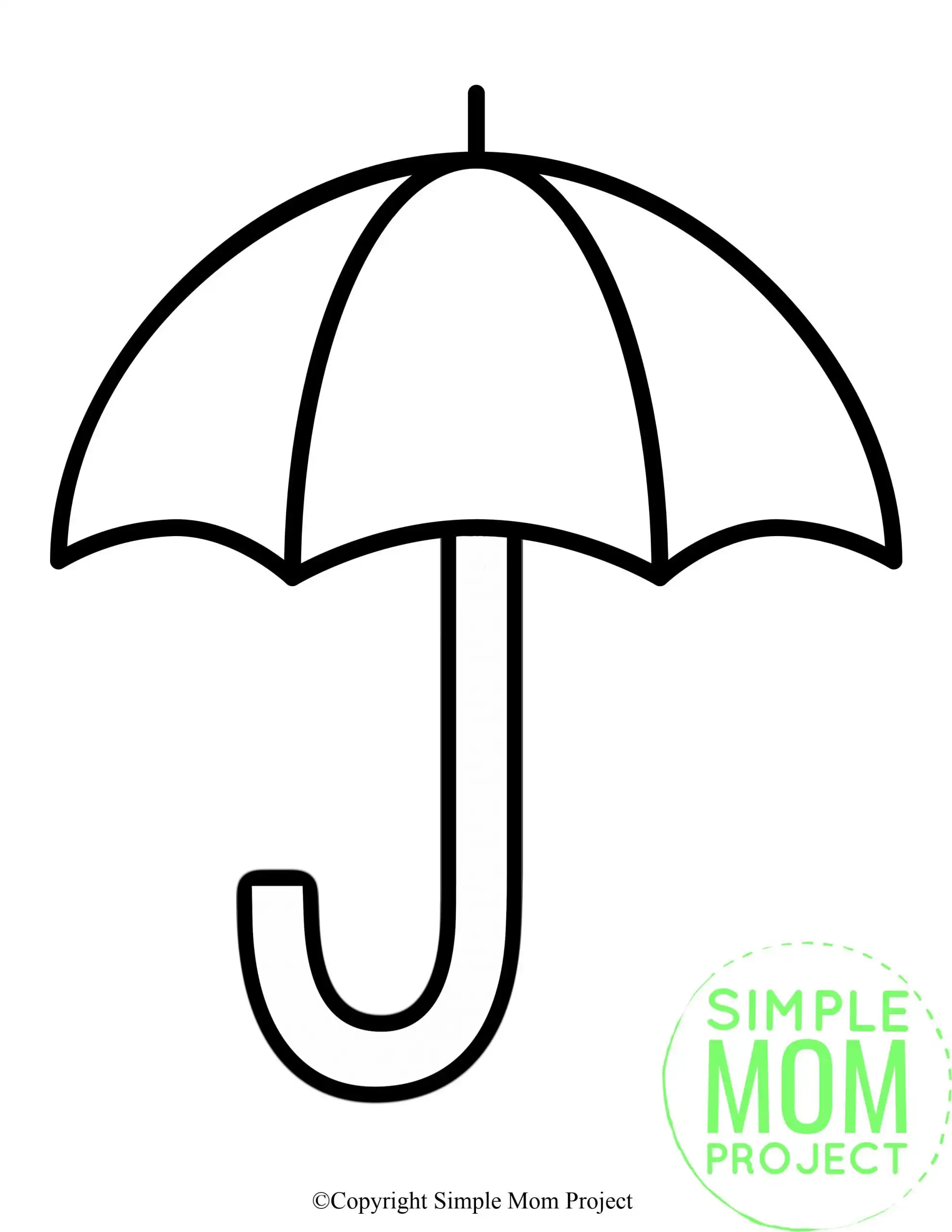 Free Printable Umbrella Template Simple Mom Project