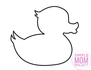 Free Printable Spring and Summer duck template silhouette for kids preschoolers and toddlers