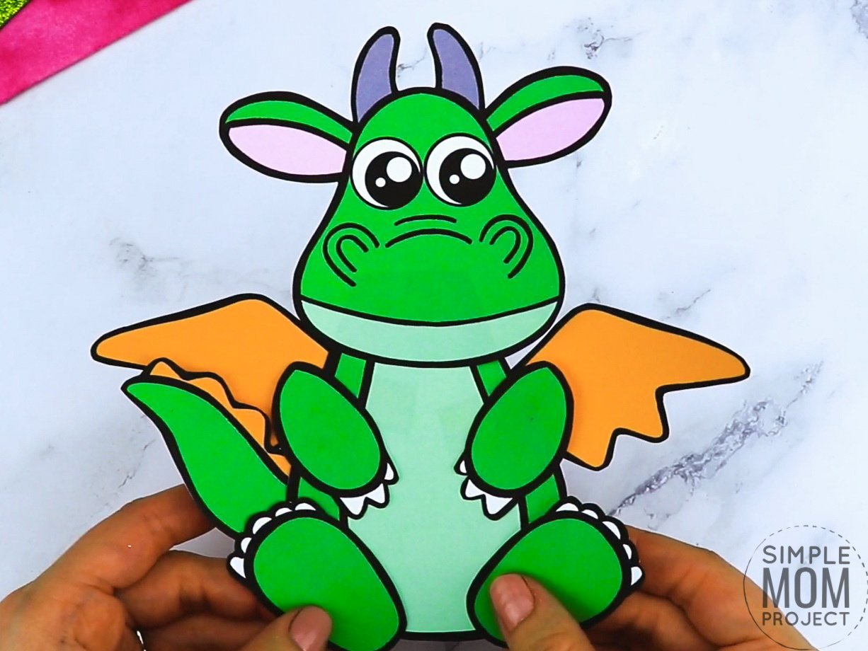 Free Printable Dragon Craft Template Simple Mom Project