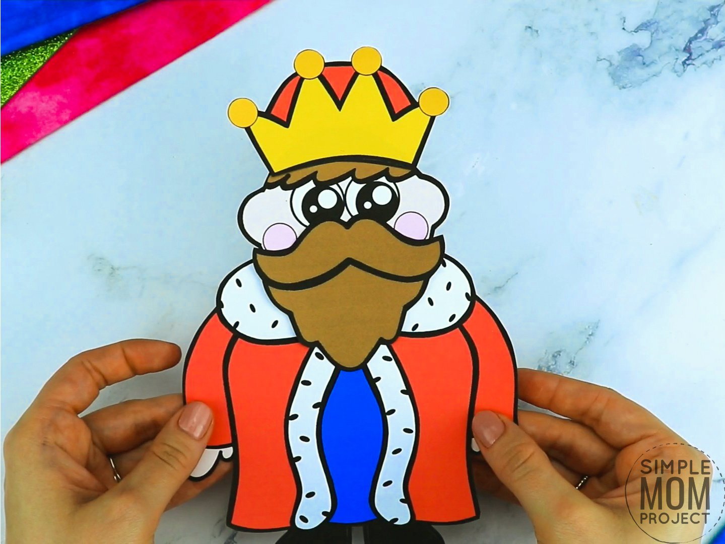 Free printable royal king coloring page template for kids, preschoolers and kindergartners