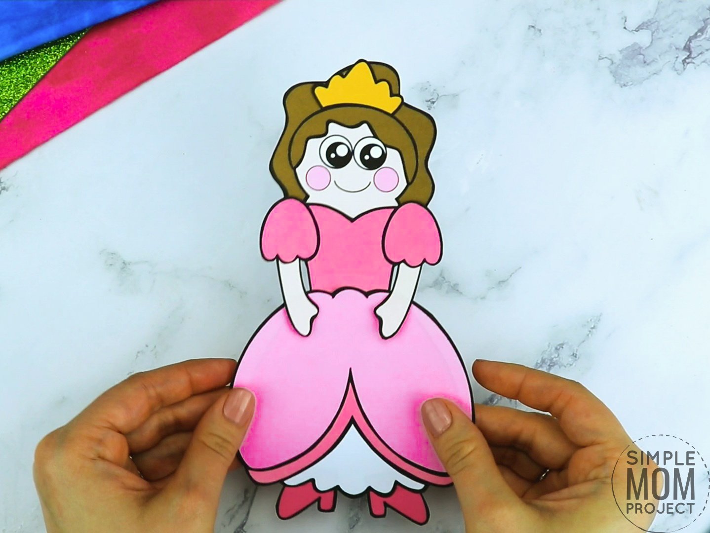Free printable royal princess page template for kids, preschoolers and kindergartners