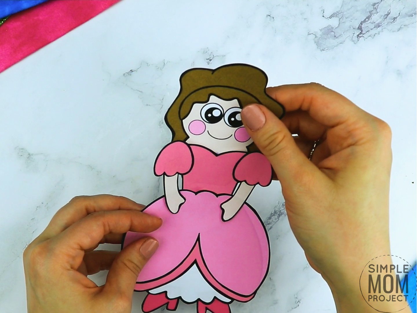 Free printable royal princess page template for kids, preschoolers and kindergartners