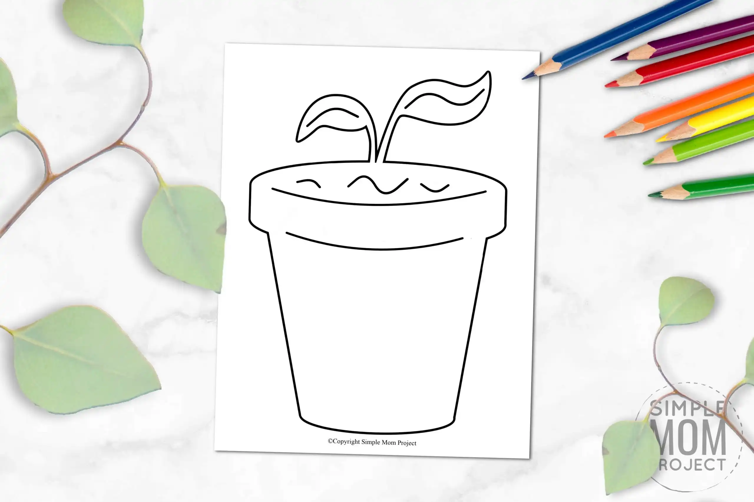 flower pot printable