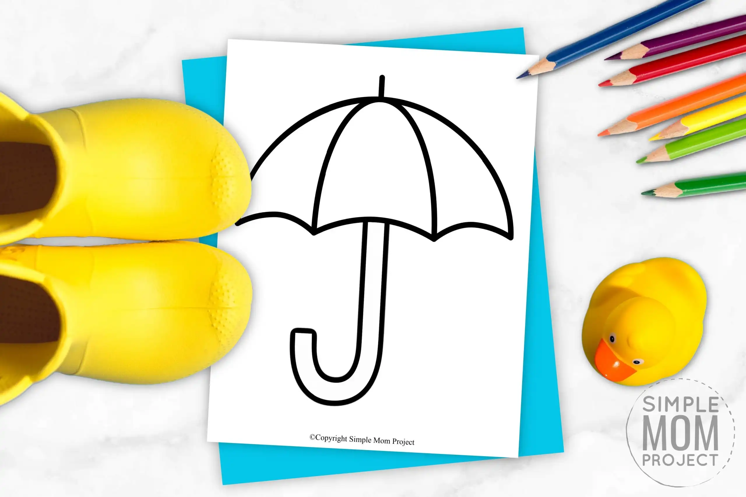 printable umbrella craft