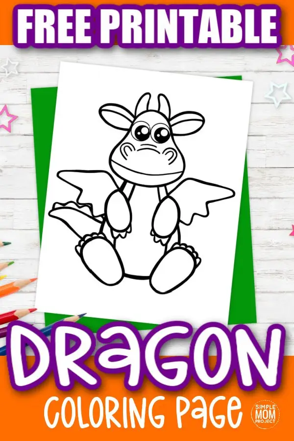 Are you looking for a cute baby dragon coloring page cartoon? Click now to print this free fire breathing dragon! Your kids will have a supercoloring time as they use this simple drawing to practice their coloring skills!