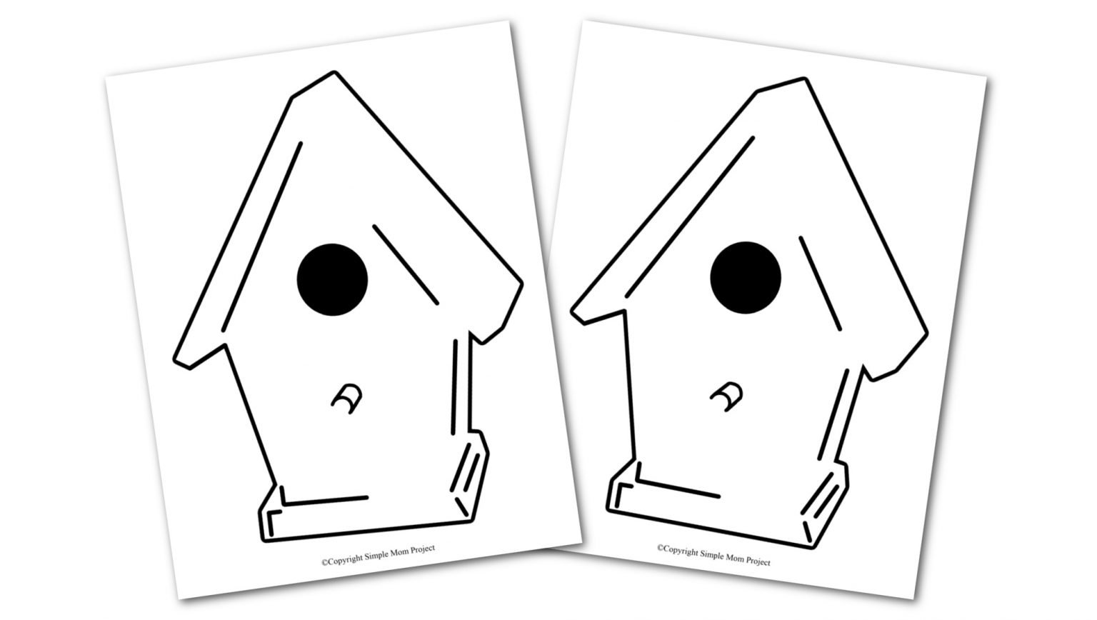 Free Printable Bird House Template Simple Mom Project