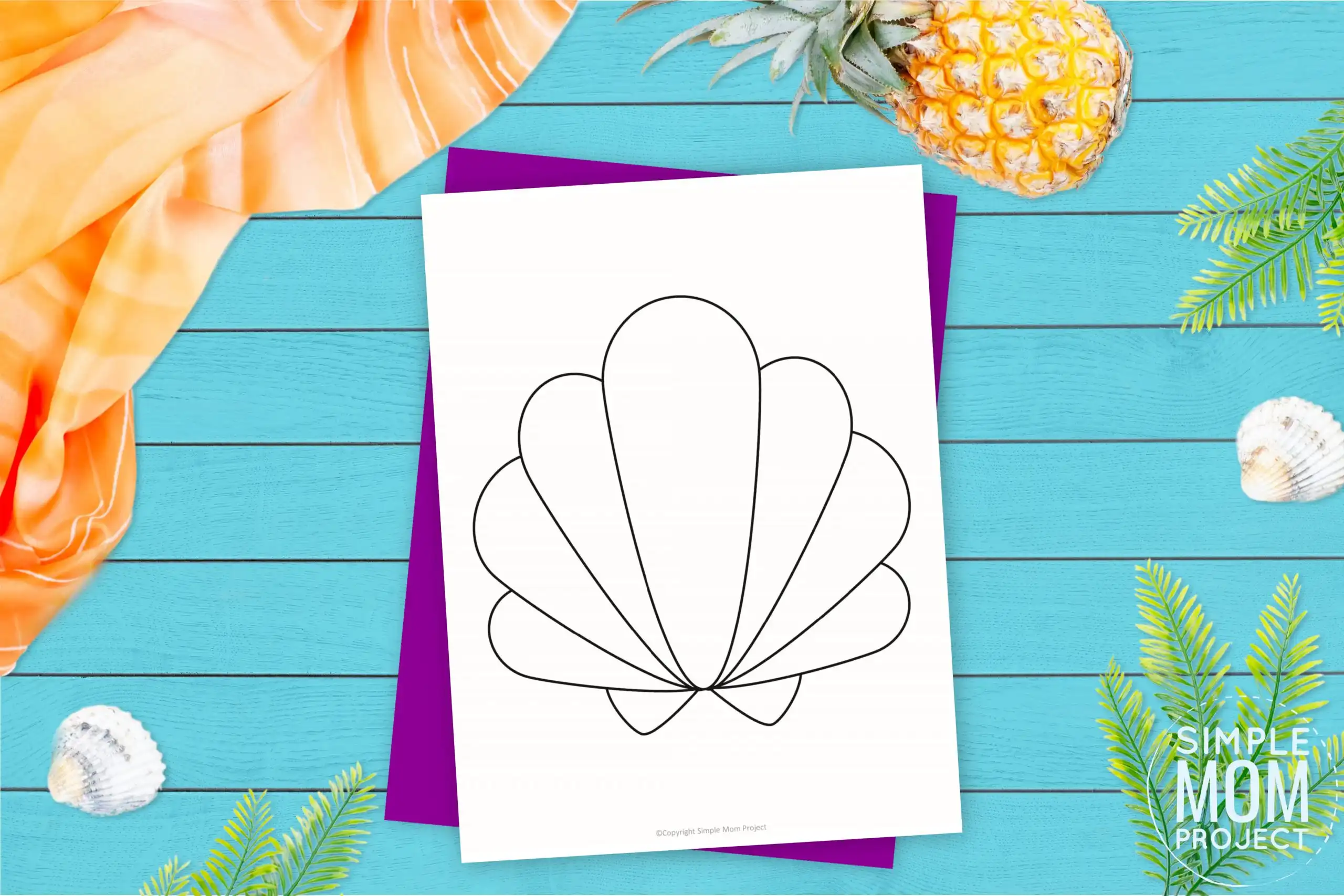 Free Printable Seashell Template Simple Mom Project