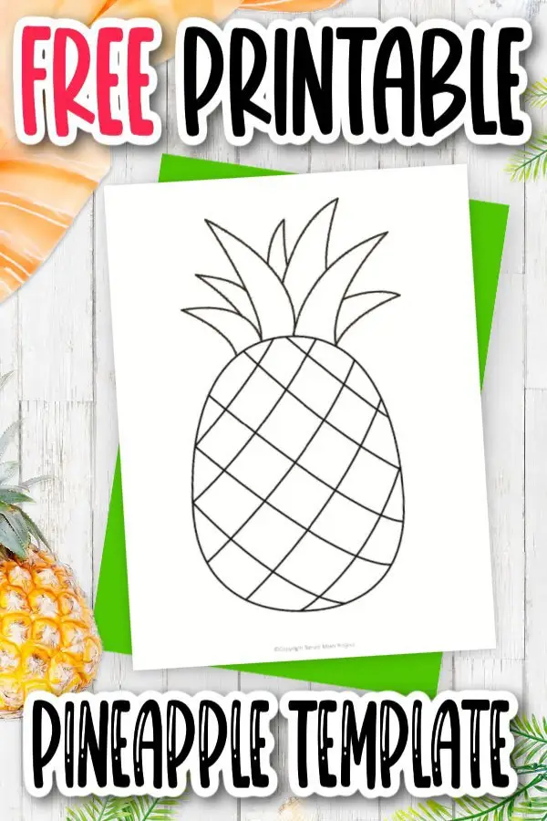 Are you looking for a fun printable and simple way to teach the letter P? Use this outline stencil pineapple template to help! This fruit can be used in any summer craft or pineapple coloring pages. The ways to use this pineapple template are endless! Click and download the free printable pineapple template now!