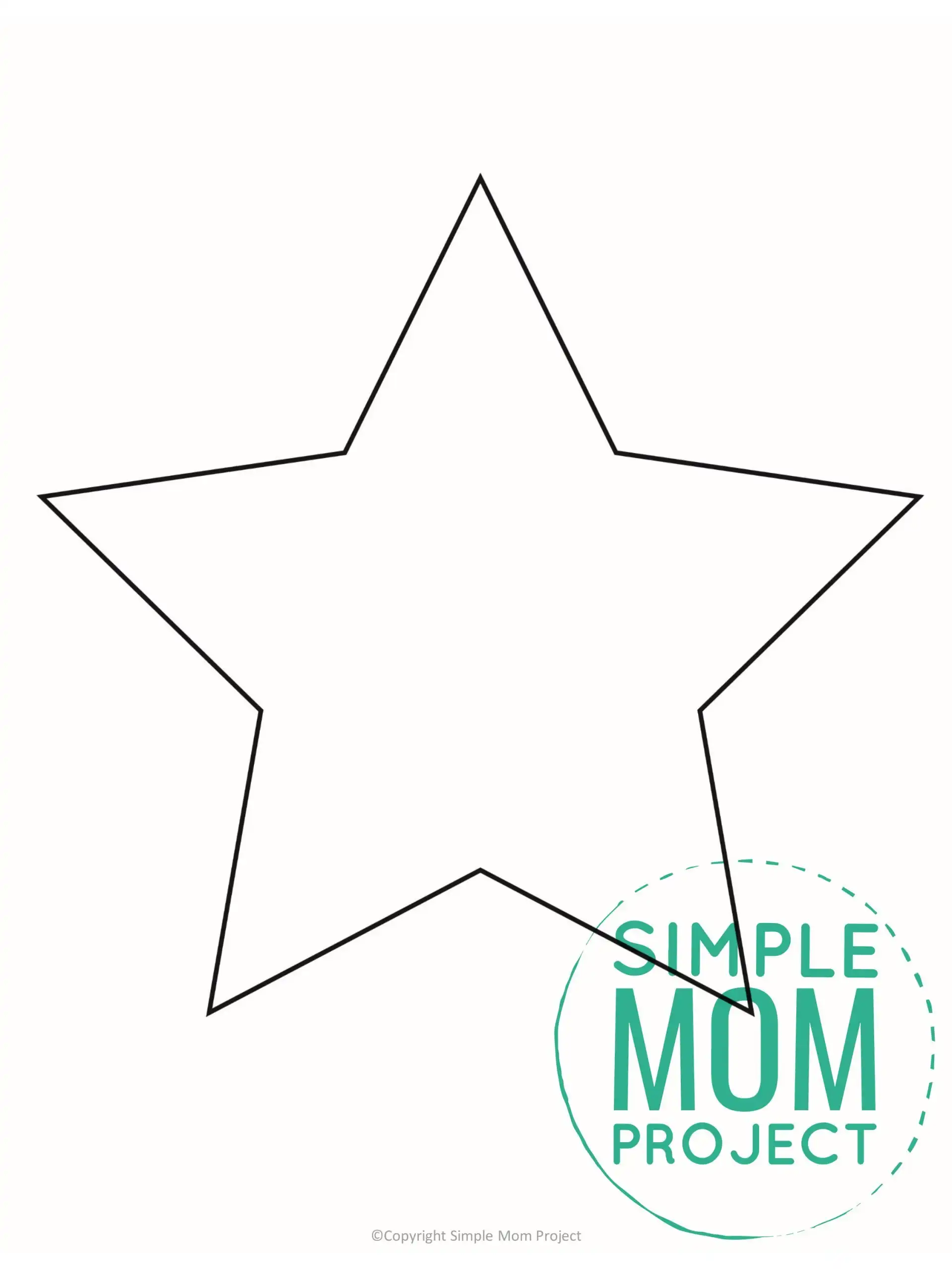 Star Template  Free Printable Star Outlines - One Little Project