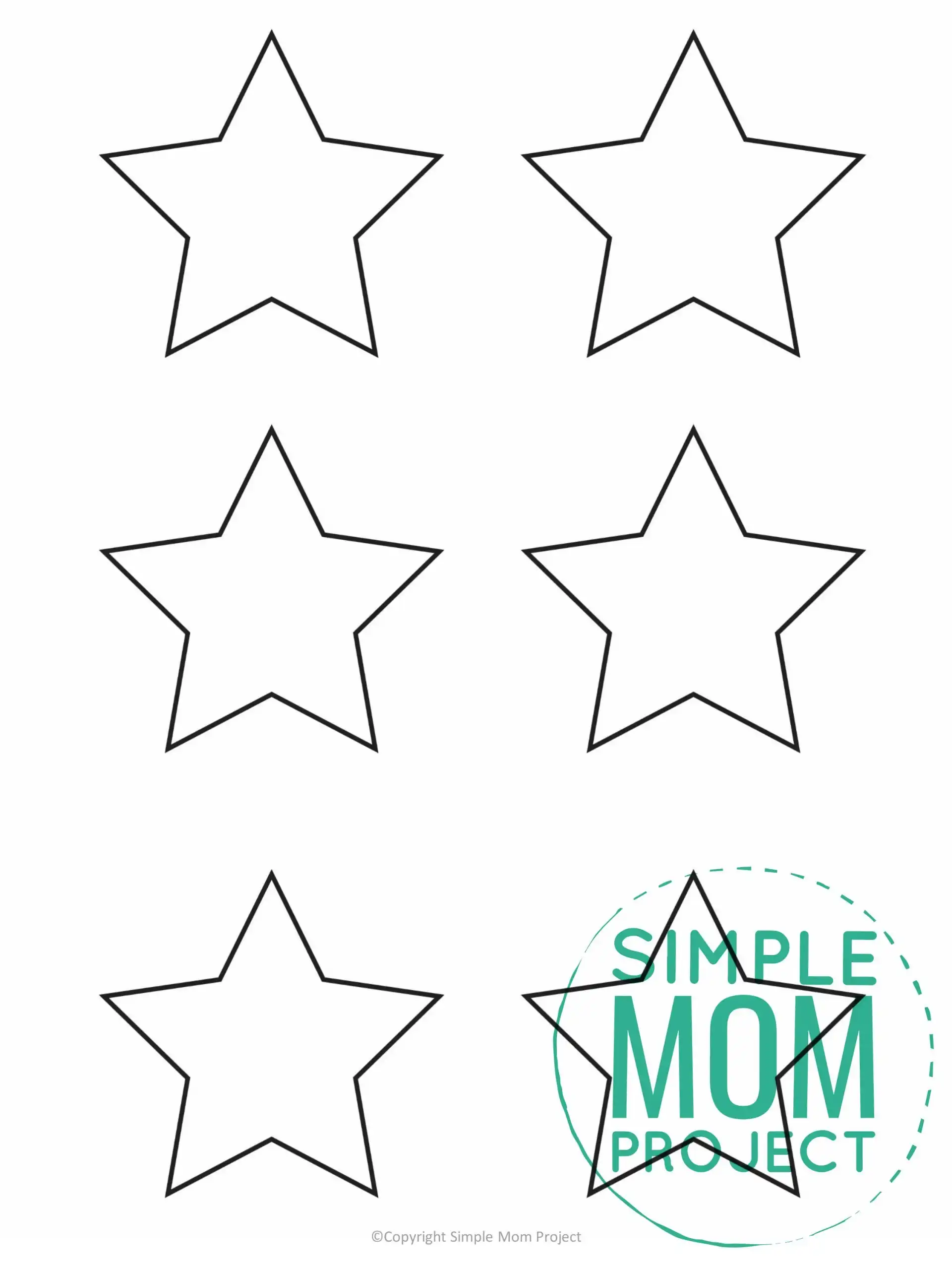 Star Template Printables: Large & Small Star Stencils - The Organized Mom