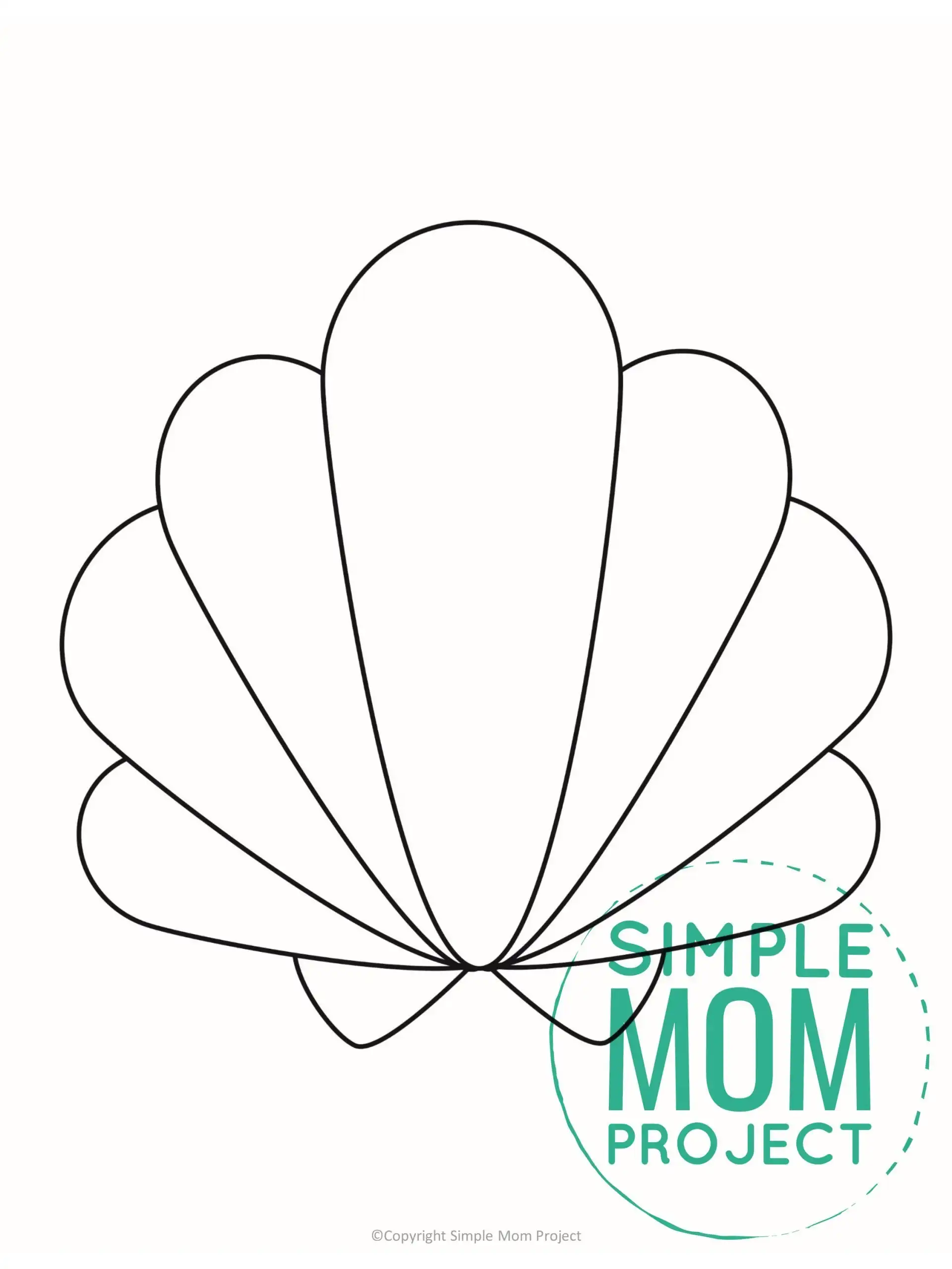 Free Printable Seashell Template Simple Mom Project