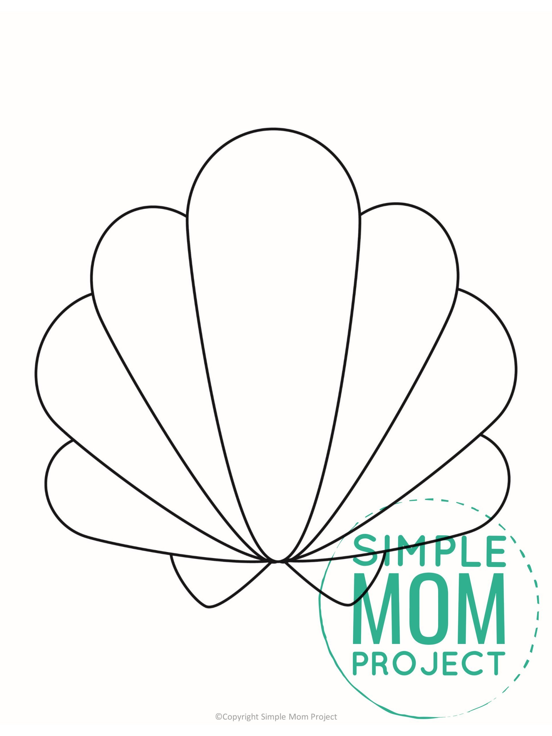 Free Printable Seashell Template Simple Mom Project
