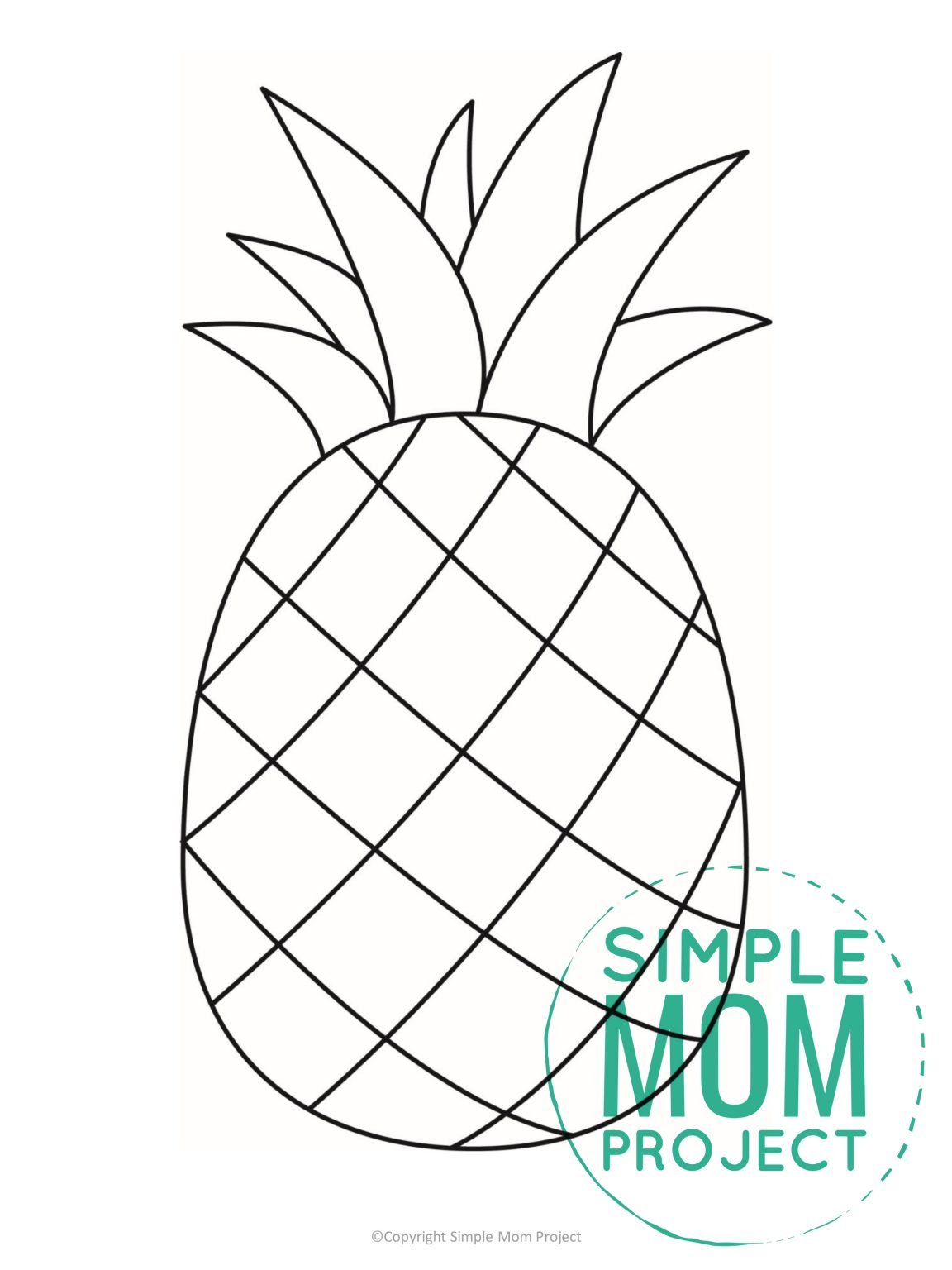 Printable Pineapple Outline Printable World Holiday