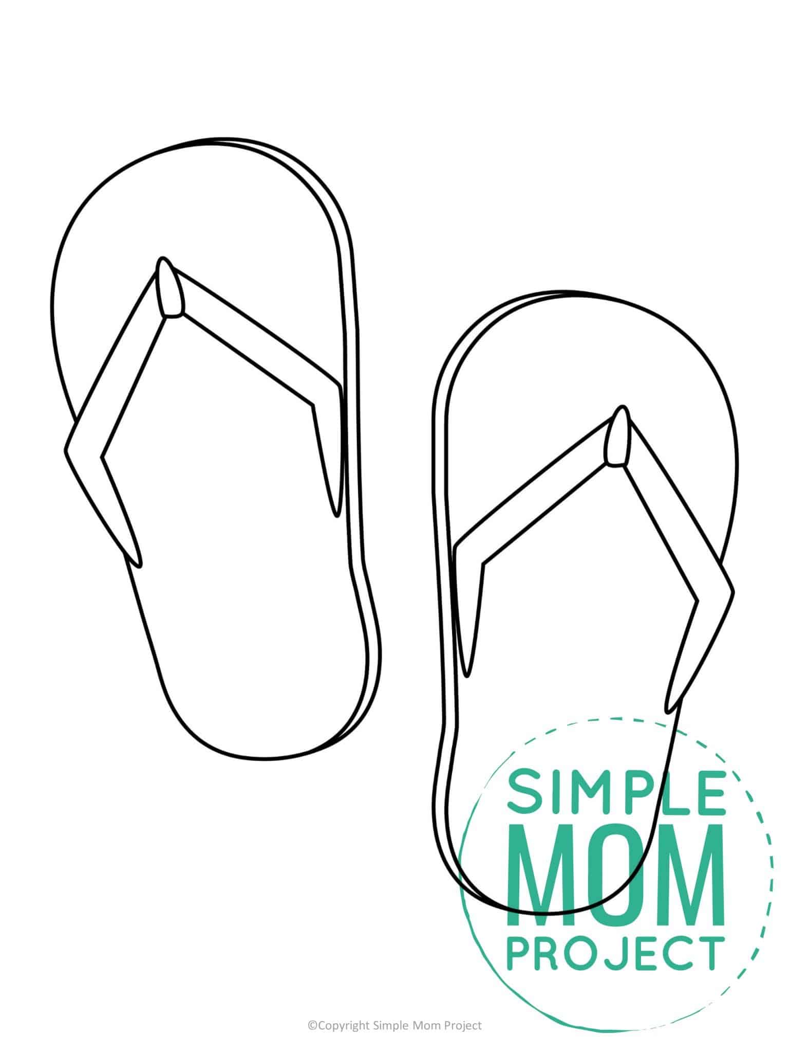Free Printable Flip Flops Template – Simple Mom Project
