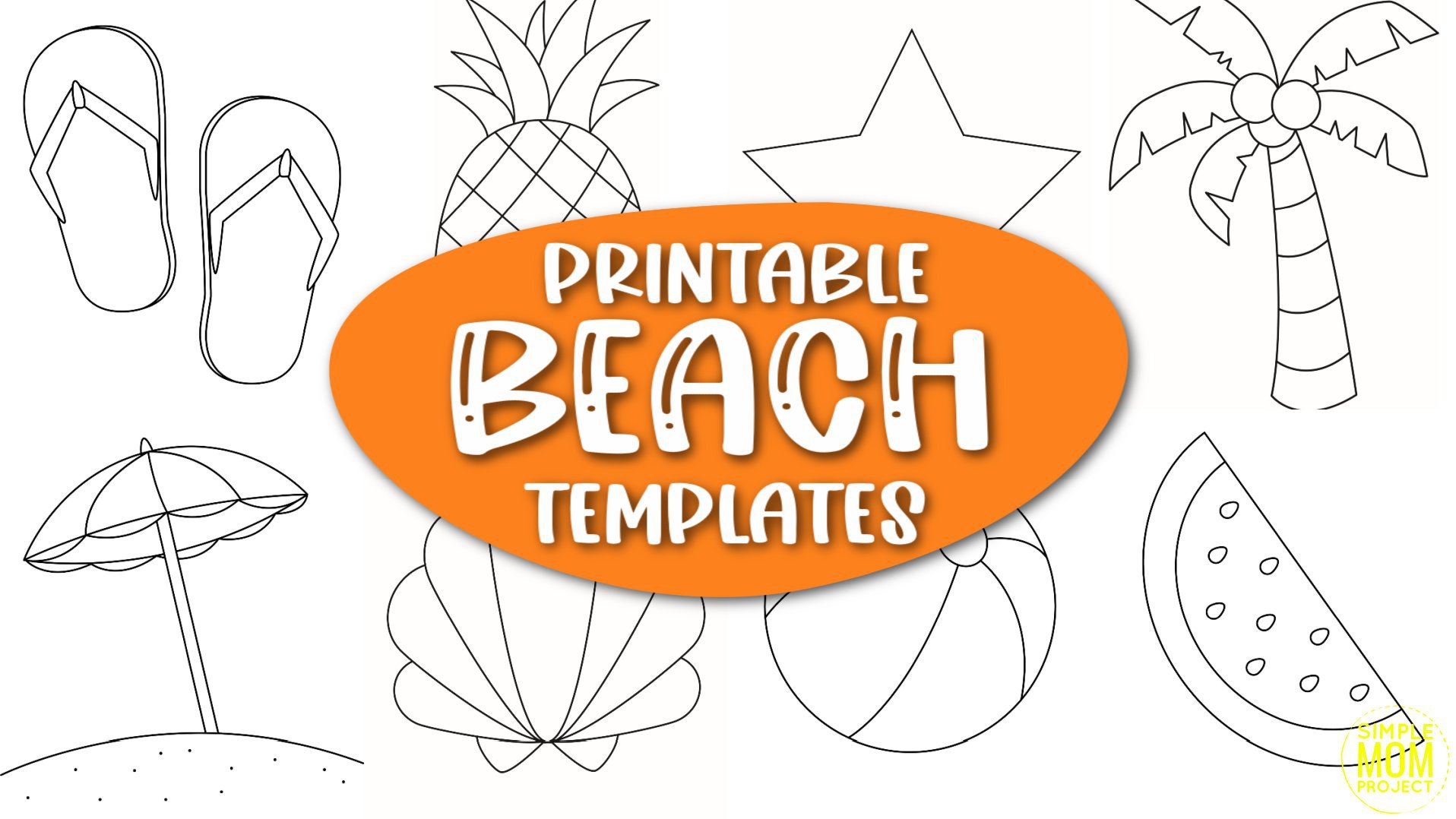 Printable Summer Beach Templates Simple Mom Project