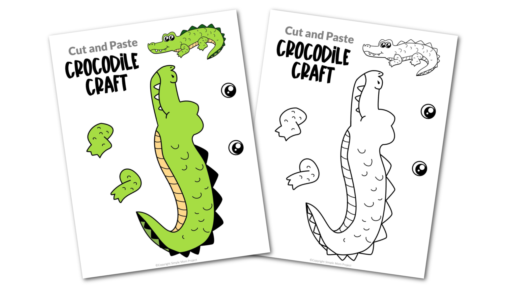 Free Printable Crocodile Craft Template – Simple Mom Project